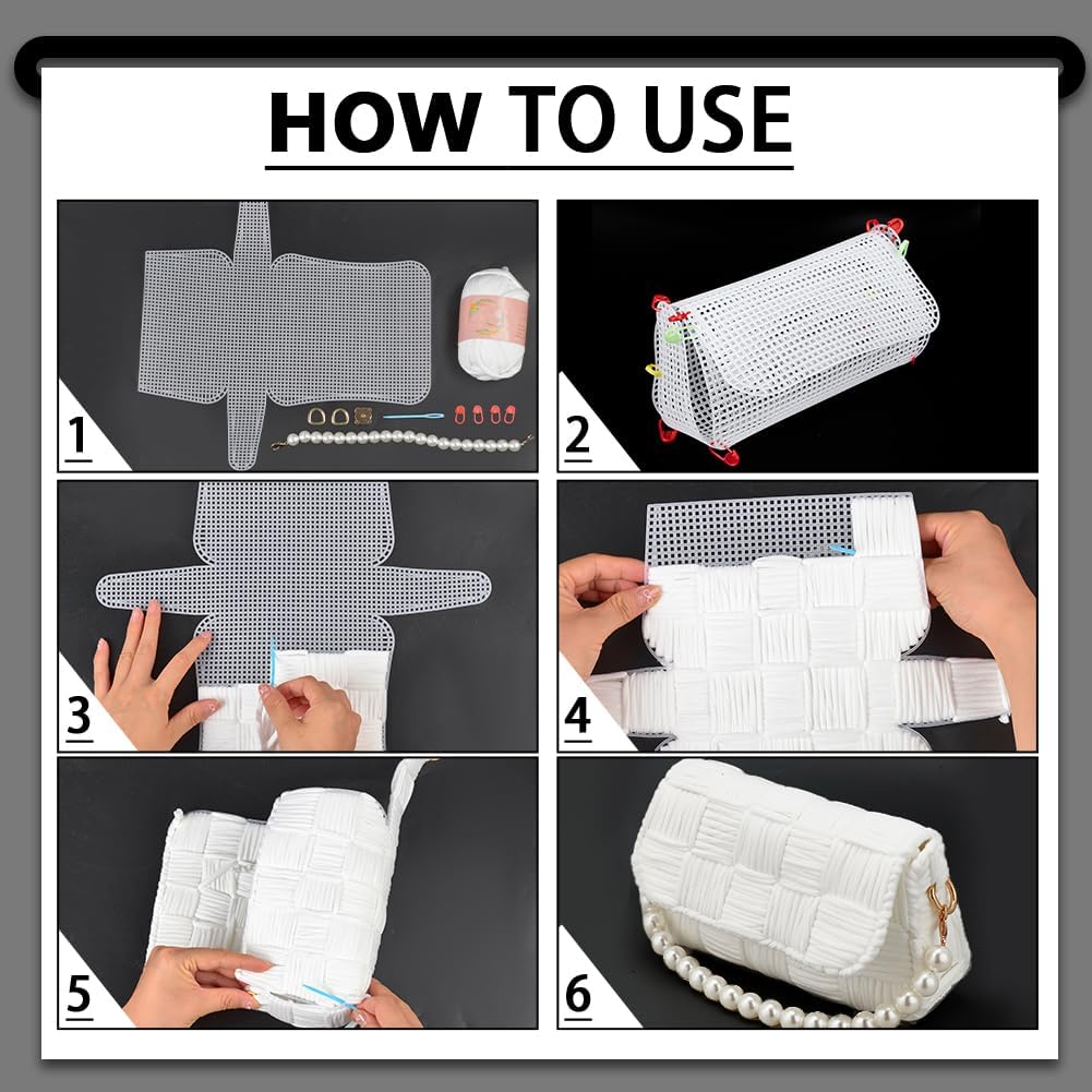 1-4 قطع من قماش شبكي بلاستيكي  - مراجعة Embroidery Bag وسعره