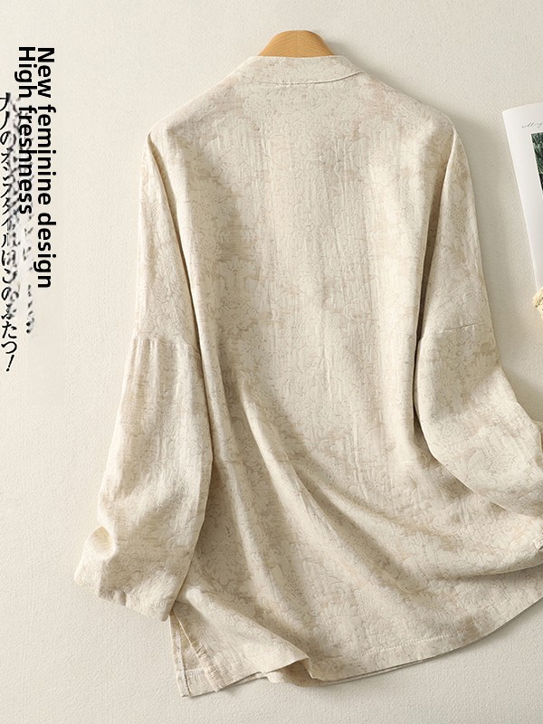 قميص نسائي فضفاض من القطن والك - مراجعة Embroidery Cotton Shirt وسعره